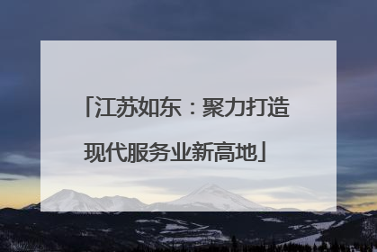 江苏如东：聚力打造现代服务业新高地