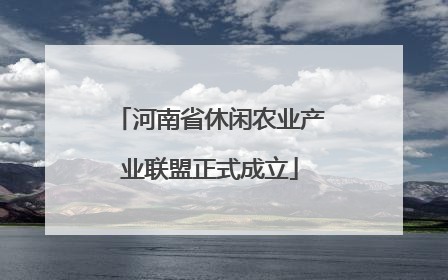 河南省休闲农业产业联盟正式成立