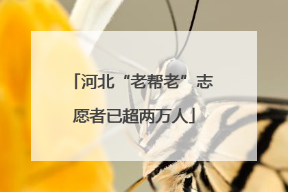 河北“老帮老”志愿者已超两万人