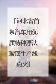 河北省首条汽车用优质特种浮法玻璃生产线点火