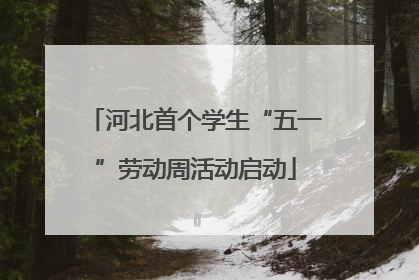 河北首个学生“五一”劳动周活动启动