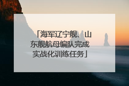 海军辽宁舰、山东舰航母编队完成实战化训练任务