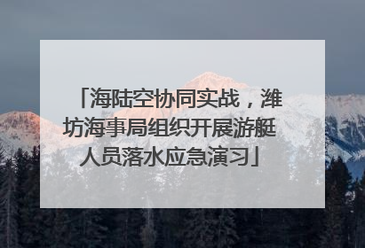 海陆空协同实战，潍坊海事局组织开展游艇人员落水应急演习