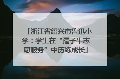 浙江省绍兴市鲁迅小学：学生在“孺子牛志愿服务”中历练成长