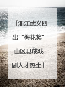 浙江武义四出“梅花奖” 山区县成戏剧人才热土