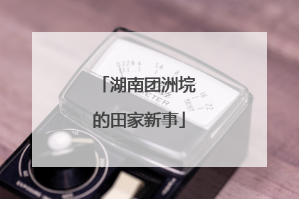 湖南团洲垸的田家新事