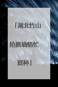 湖北竹山抢抓墒情忙夏种