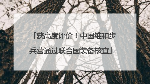 获高度评价！中国维和步兵营通过联合国装备核查