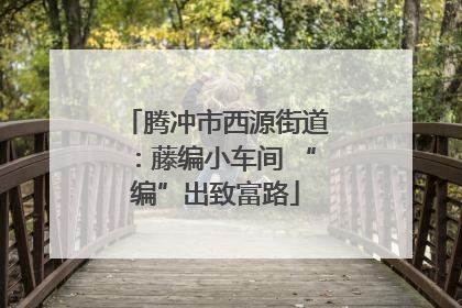 腾冲市西源街道：藤编小车间 “编”出致富路