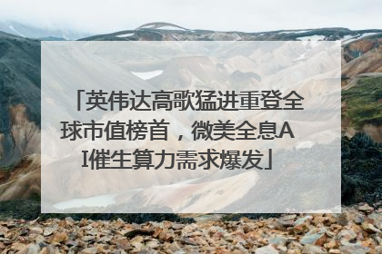 英伟达高歌猛进重登全球市值榜首，微美全息AI催生算力需求爆发