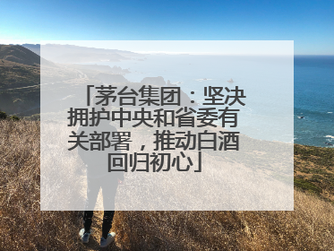 茅台集团：坚决拥护中央和省委有关部署，推动白酒回归初心