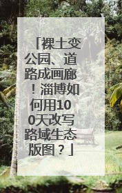 裸土变公园、道路成画廊！淄博如何用100天改写路域生态版图？