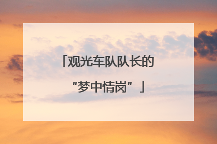 观光车队队长的“梦中情岗”