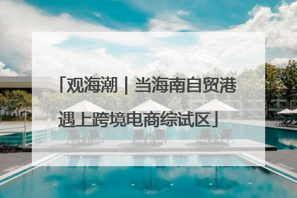 观海潮｜当海南自贸港遇上跨境电商综试区