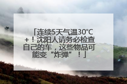 连续5天气温30℃+！沈阳人请务必检查自己的车，这些物品可能变“炸弹”！
