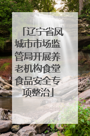 辽宁省凤城市市场监管局开展养老机构食堂食品安全专项整治