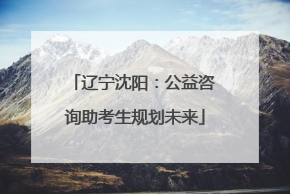 辽宁沈阳：公益咨询助考生规划未来