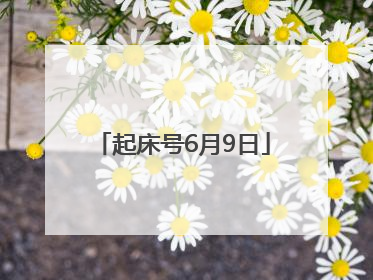 起床号6月9日