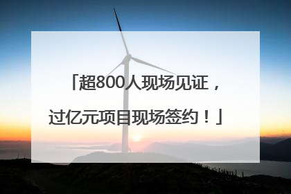 超800人现场见证，过亿元项目现场签约！