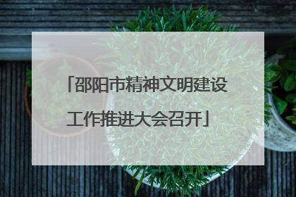 邵阳市精神文明建设工作推进大会召开