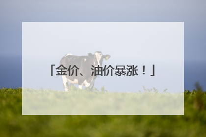 金价、油价暴涨！