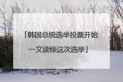 韩国总统选举投票开始 一文读懂这次选举