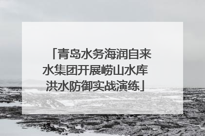青岛水务海润自来水集团开展崂山水库洪水防御实战演练