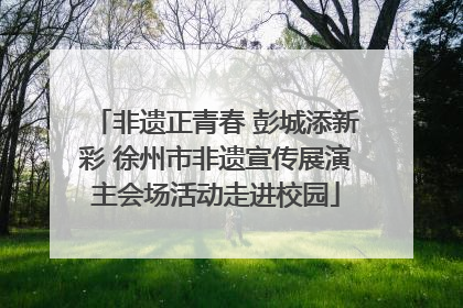 非遗正青春 彭城添新彩 徐州市非遗宣传展演主会场活动走进校园
