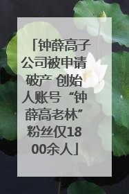 钟薛高子公司被申请破产 创始人账号“钟薛高老林”粉丝仅1800余人