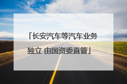 长安汽车等汽车业务独立 由国资委直管