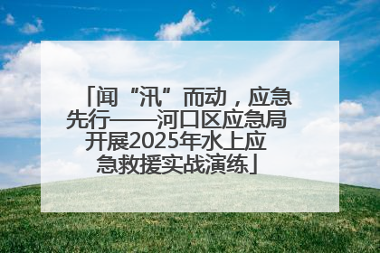闻“汛”而动，应急先行——河口区应急局开展2025年水上应急救援实战演练
