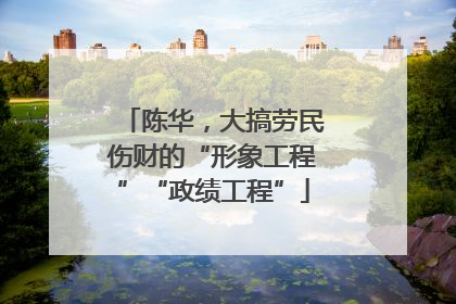 陈华，大搞劳民伤财的“形象工程”“政绩工程”