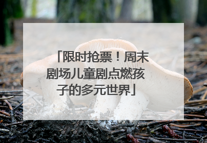 限时抢票！周末剧场儿童剧点燃孩子的多元世界