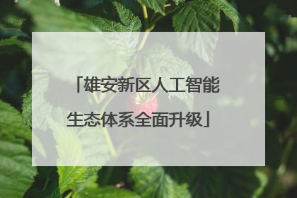雄安新区人工智能生态体系全面升级
