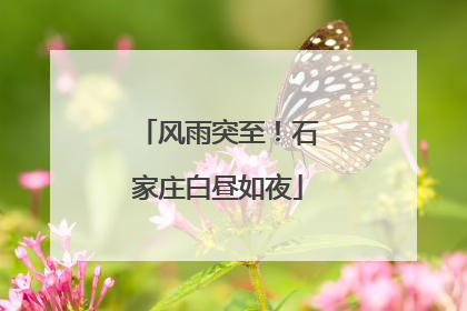 风雨突至！石家庄白昼如夜