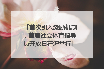 首次引入激励机制，首届社会体育指导员开放日在沪举行