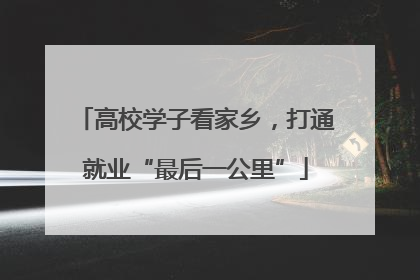 高校学子看家乡，打通就业“最后一公里”