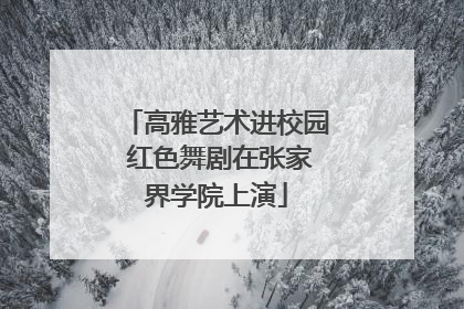 高雅艺术进校园 红色舞剧在张家界学院上演