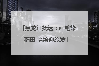 黑龙江抚远：画笔染稻田 墙绘迎旅发