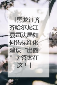 黑龙江齐齐哈尔龙江县司法局如何凭标准化建设“出圈”？答案在这！