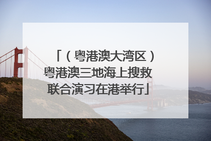 （粤港澳大湾区）粤港澳三地海上搜救联合演习在港举行
