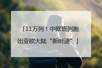 11万列！中欧班列跑出亚欧大陆“新时速”