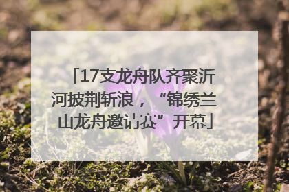 17支龙舟队齐聚沂河披荆斩浪，“锦绣兰山龙舟邀请赛”开幕