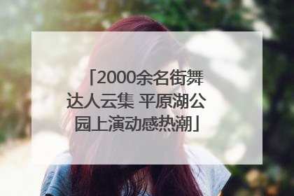 2000余名街舞达人云集 平原湖公园上演动感热潮