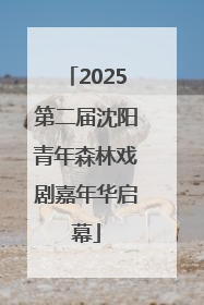 2025第二届沈阳青年森林戏剧嘉年华启幕