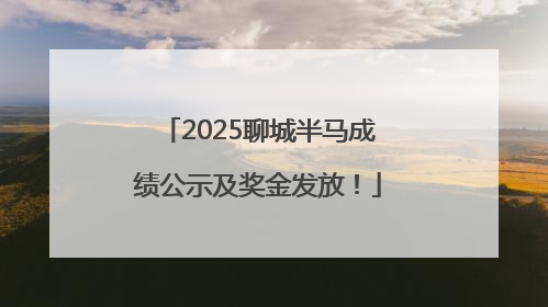 2025聊城半马成绩公示及奖金发放！