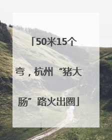 50米15个弯，杭州“猪大肠”路火出圈
